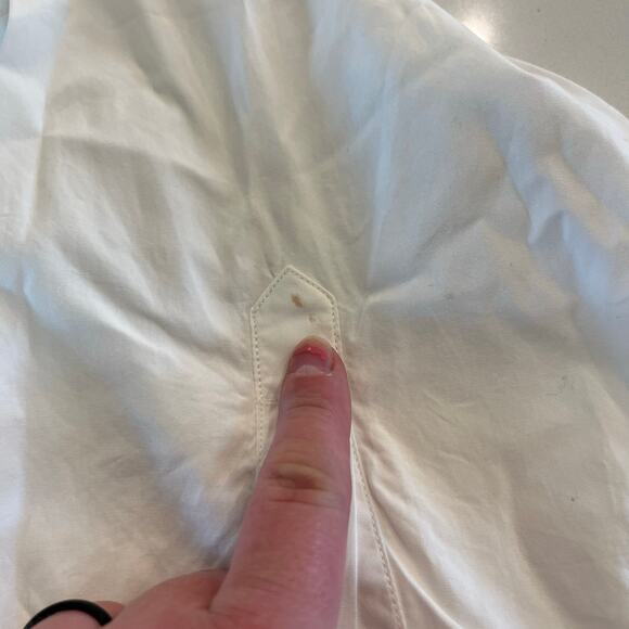 Trina Turk White Button Down Long Sleeve Blouse size Medium - Picture 7 of 8